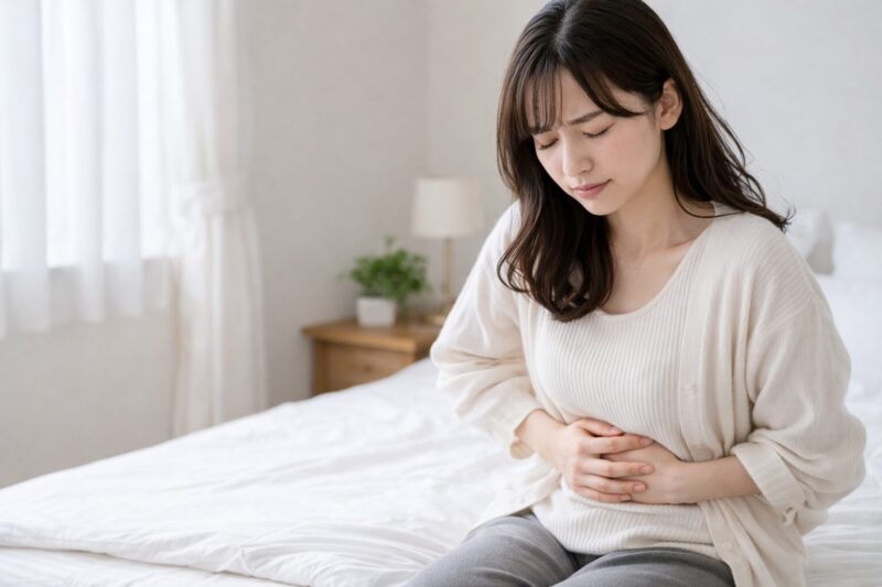 コーヒーや食べ合わせで腹痛を感じる日本人女性